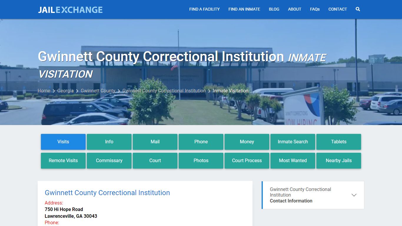 Gwinnett County Correctional Institution Inmate Visitation - Jail Exchange